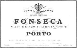 Wine label: Fonsecs Guimaraens, Tawny Port